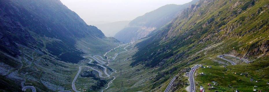 Road in Romanian mountains